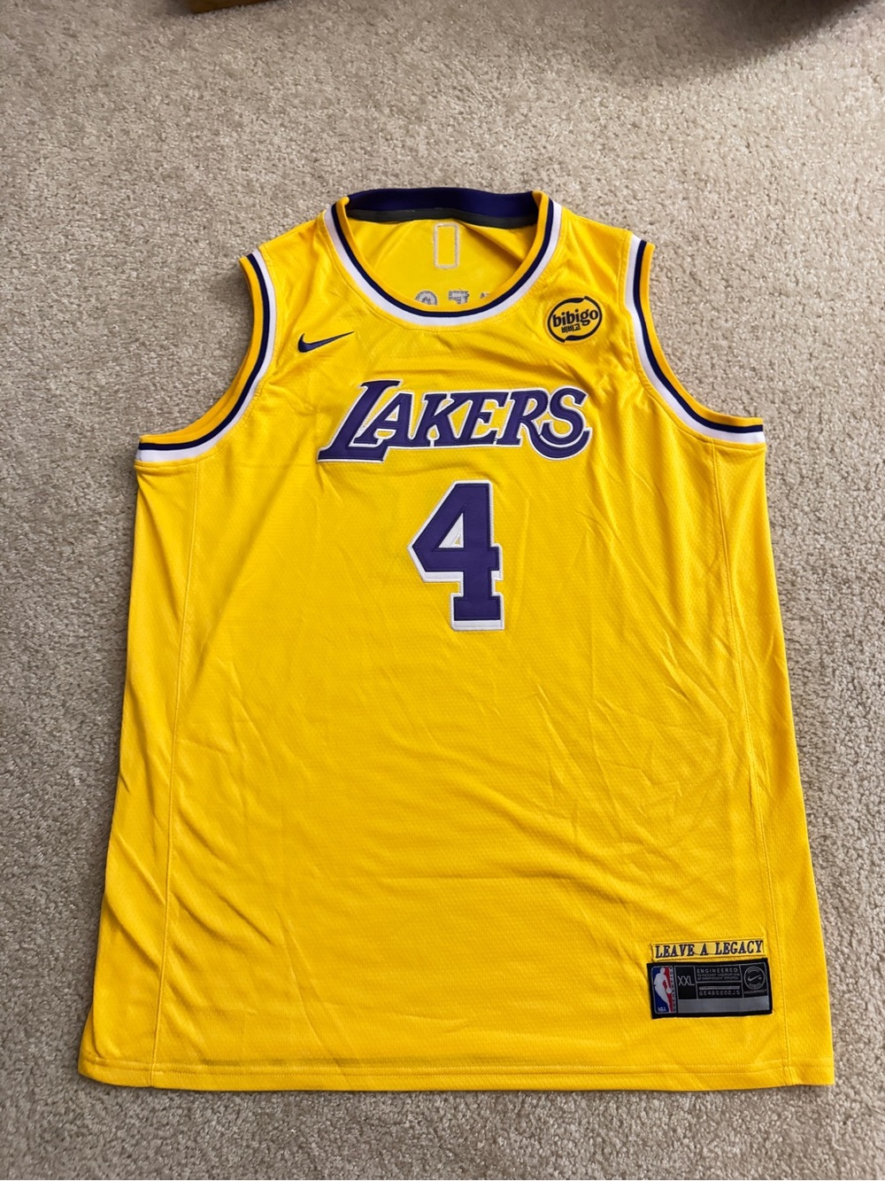 New Nike Lakers Dalton Knecht #4 Size XXL Jersey